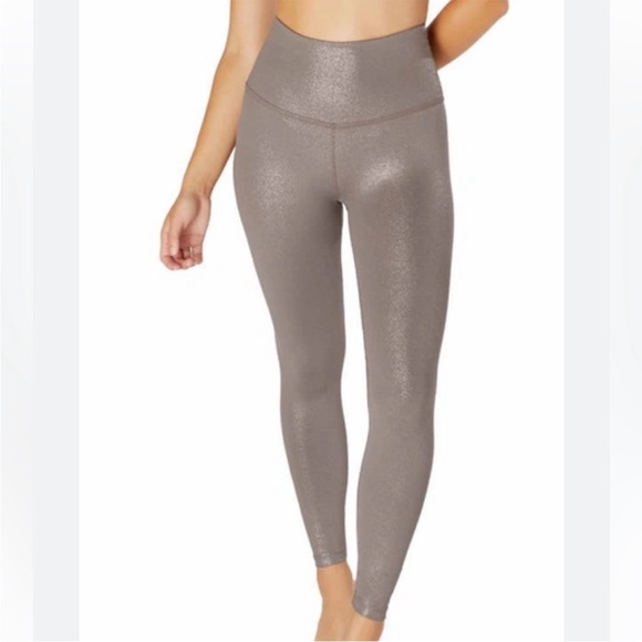 Beyond Yoga Twinkle Mocha Brown Leggings Size Med - Picture 3 of 11